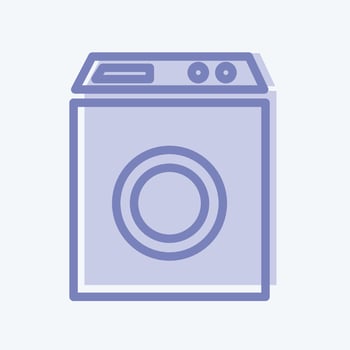Icon Washing Machine - Two Tone Style - Simple illustration,Editable stroke vector