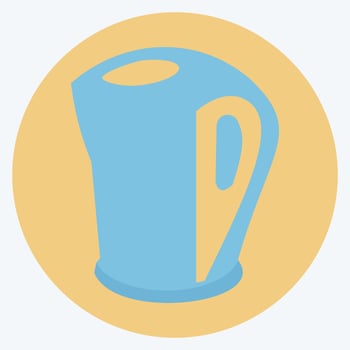 Icon Electric Kettle - Flat Style - Simple illustration,Editable stroke vector