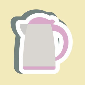 Sticker Water Heater - Simple illustration,Editable stroke vector