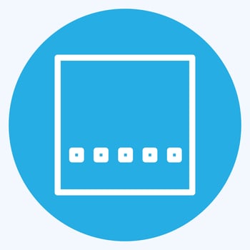 Icon Crop Original - Blue Eyes Style - Simple illustration,Editable stroke vector