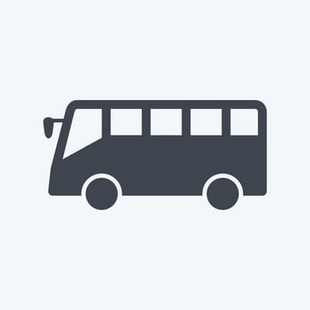 Icon Bus - Glyph Style - Simple illustration,Editable stroke vector