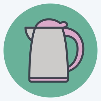 Icon Water Heater - Color Mate Style - Simple illustration,Editable stroke vector
