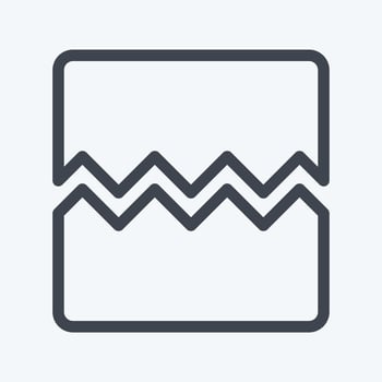Icon Broken Image - Line Style - Simple illustration,Editable stroke vector