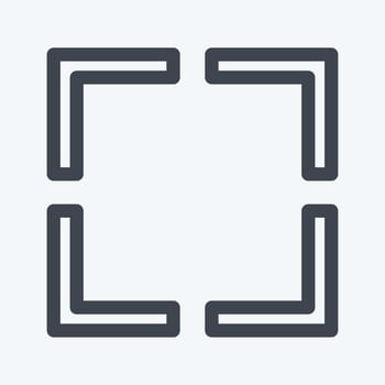 Icon Crop Free - Line Style - Simple illustration,Editable stroke vector