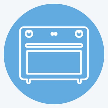 Icon Stove - Blue Eyes Style - Simple illustration,Editable stroke vector