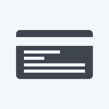 Icon Credit Card - Glyph Style - Simple illustration,Editable stroke vector