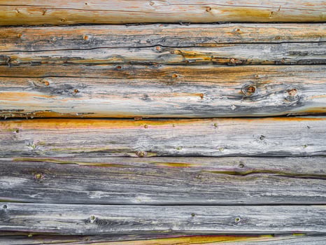 Old orange wood texture of wooden walls Norway. photo