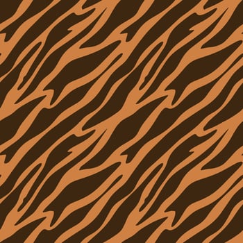 tiger animalistic seamless pattern with stripes and spots, modern animal print vector