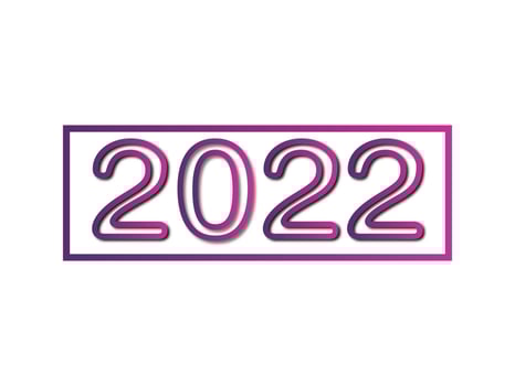 Vector Happy New Year 2022. for Brochure design template, card, banner. Isolated on white background.