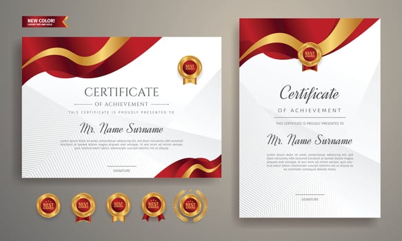 Certificate of appreciation frame template vector