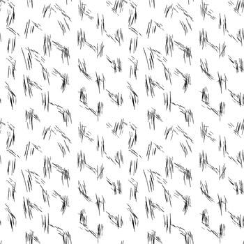 black and white hand drawn simple ink brush stroke seamless pattern. vector illustration for background, bed linen fabric, wrapping paper, scrapbooking