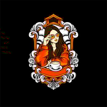 coffee and beauty vector