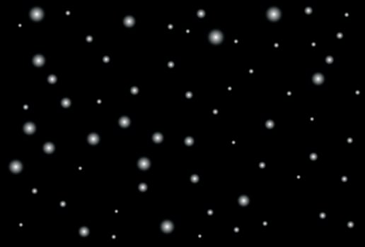 Drawing of snowflakes on a black background. vector