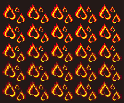 seamless pattern fire illustration vector design. black red texture. for background wallpaper, backdrop, cover, and can be printed. modern templates.