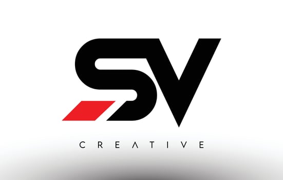 SV Creative Modern Letter Logo Design. SV Icon Letters Logo Vector
