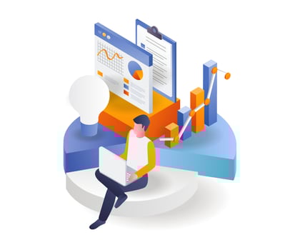 Investment business pie chart vector