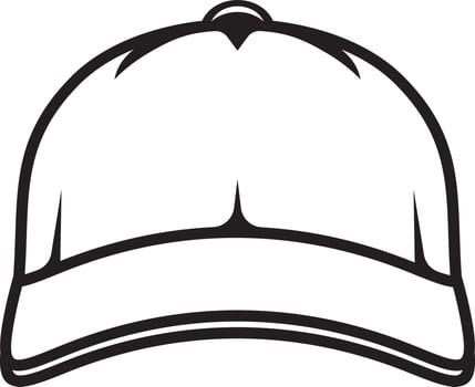 White Front Facing Baseball Cap vector