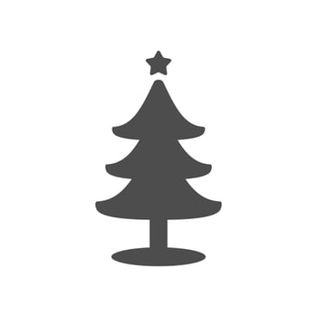 simple christmas tree icon on white background vector