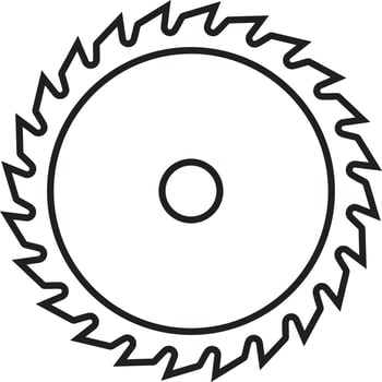 Saw blade outline vector