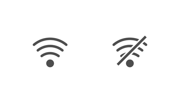 Wifi notification icon vector design on white background