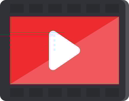 video play flat icon vector