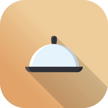 food dish flat icon vector