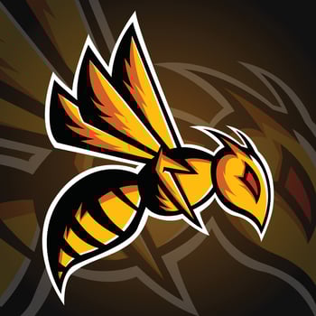 Hornet Mascot Logo, Bee Esport Logo Template vector