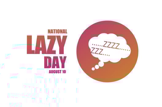 national lazy day vector illustration