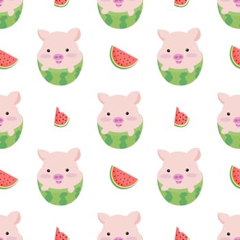 cute pig seamless pattern Creative for texture for fabric, wrapping, textile, wallpaper, apparel. Vector illustration background.