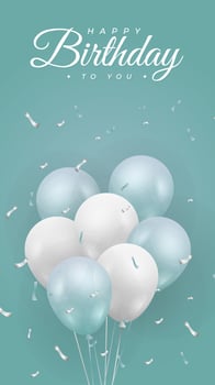 birthday card using green tosca color, happy birthday background design . clean and simple background for celebrating birthday . happy birthday greeting card vector
