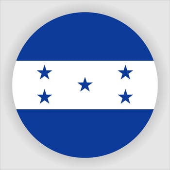 Honduras Flat Rounded National Flag Icon Vector