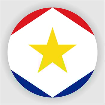 Saba Flat Rounded National Flag Icon Vector