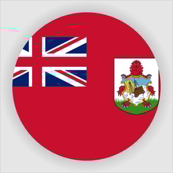 Bermuda Flat Rounded National Flag Icon Vector
