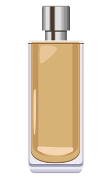 golden perfume bottle vector