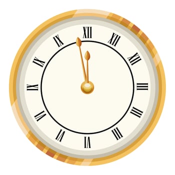 retro time clock watch vector