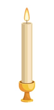 candle in golden chandelier vector