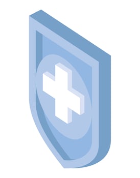 medical shield isometric vector