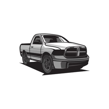 pickup truck illustration vector