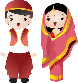 man and woman couple love live together vector cartoon clipart kawaii