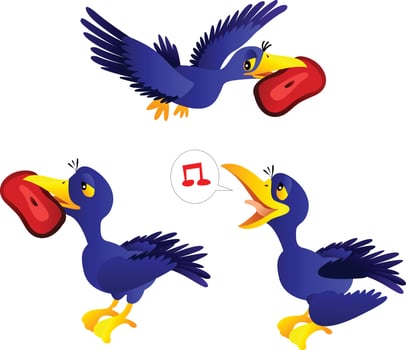 crow vector cartoon clipart