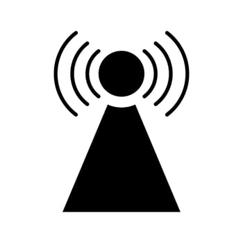 Vector design of dangerous high power signal wave symbol icon
