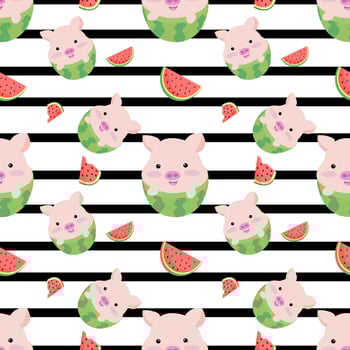 cute pig seamless pattern Creative for texture for fabric, wrapping, textile, wallpaper, apparel. Vector illustration background.