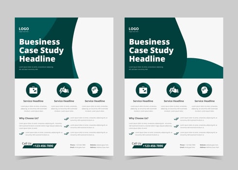 Case Study Flyer Design. Flyer Template design with Case Study. Brochure Cover, Poster design, leaflet, Trend Business Case Study Design, Creative Vector Case Study Design.EPS