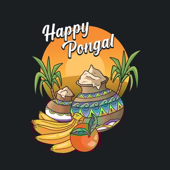 Happy Pongal Celebration Concept vector