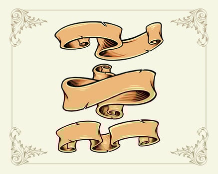 Banner Vintage Label Collections Set Illustrations vector