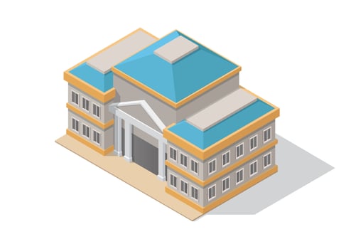 Isometric capital building vector