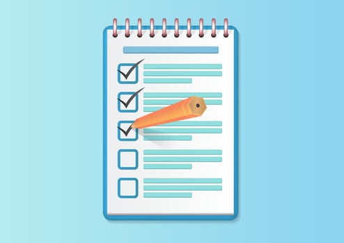 business paper with checklist vector