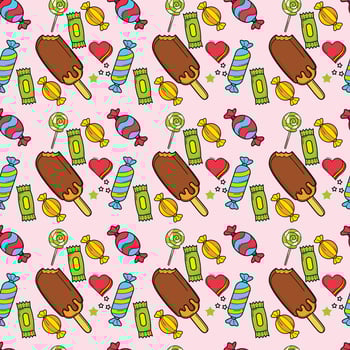 Candy Seamless Pattern Design vector