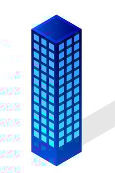 Isometric Future City. Real estate and construction industry concept vector