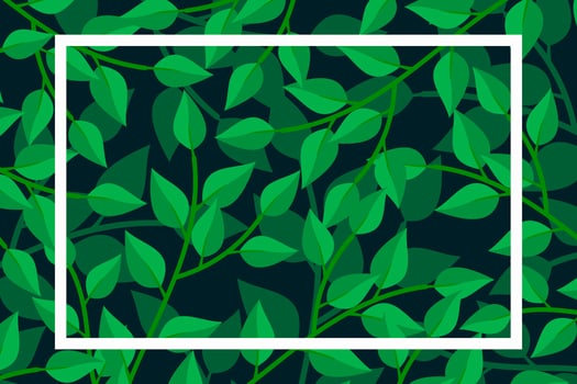 tropical leaves patterned background vector